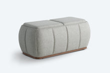 Load image into Gallery viewer, optic multifunctional ottoman with storage
